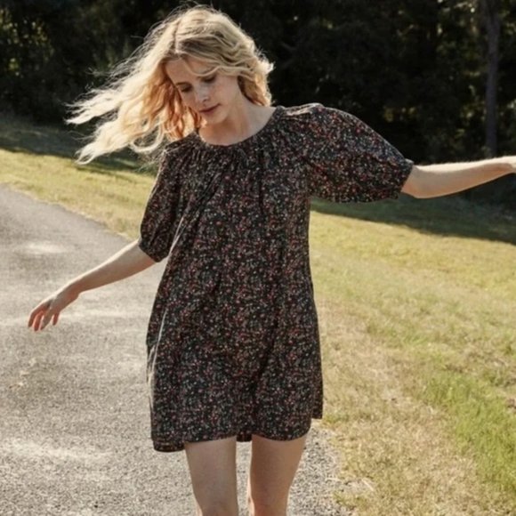 Doen Dresses & Skirts - DOEN Chestnut Mini Dress with puff sleeves